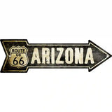 Vintage Route 66 Arizona Novelty Metal Arrow Sign 17" x 5" (A)