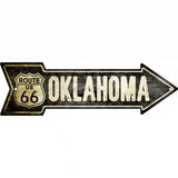 Vintage Route 66 Oklahoma Novelty Metal Arrow Sign 17" x 5" (A)