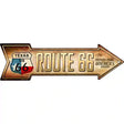 Route 66 Texas Flag Novelty Metal Arrow Sign 17" x 5" (A)