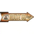 Route 66 Illinois Flag Novelty Metal Arrow Sign 17" x 5" (A)