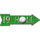 19th Hole Novelty Metal Arrow Sign 17" x 5" (A)