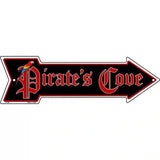 Pirates Cove Novelty Metal Arrow Sign 17" x 5" (A)