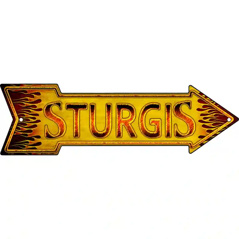 Sturgis Novelty Metal Arrow Sign 17" x 5" (A)