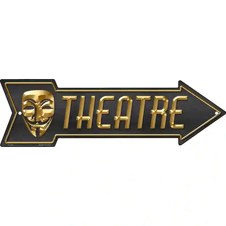 Theatre Novelty Metal Arrow Sign 17" x 5" (A)