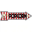 Popcorn Novelty Metal Arrow Sign 17" x 5" (A)