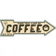 Coffee Novelty Metal Arrow Sign 17" x 5" (A)