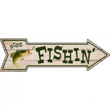 Fishin Novelty Metal Arrow Sign 17" x 5" (A)