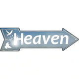 Heaven Novelty Metal Arrow Sign 17" x 5" (A)