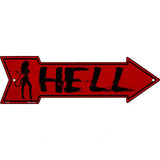 Hell Novelty Metal Arrow Sign 17" x 5" (A)