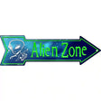 Alien Zone Novelty Metal Arrow Sign 17" x 5" (A)