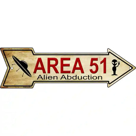 Area 51 Novelty Metal Arrow Sign 17" x 5" (A)