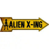 Alien Xing Novelty Metal Arrow Sign 17" x 5" (A)