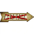 Alabama Novelty Metal Arrow Sign 17" x 5" (A)