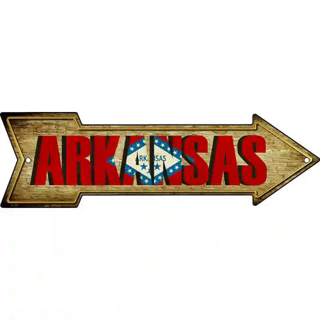 Arkansas Novelty Metal Arrow Sign 17" x 5" (A)