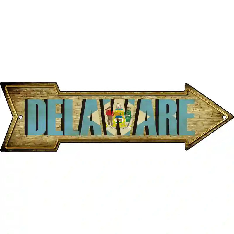 Delaware Novelty Metal Arrow Sign 17" x 5" (A)