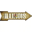 Illinois Novelty Metal Arrow Sign 17" x 5" (A)