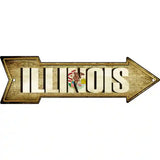 Illinois Novelty Metal Arrow Sign 17" x 5" (A)