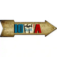 Iowa Novelty Metal Arrow Sign 17" x 5" (A)