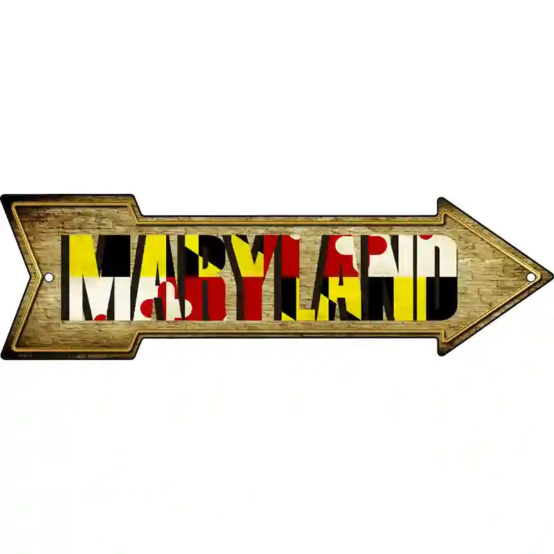 Maryland Novelty Metal Arrow Sign 17" x 5" (A)