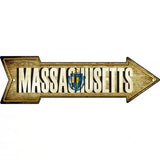 Massachusetts Novelty Metal Arrow Sign 17" x 5" (A)