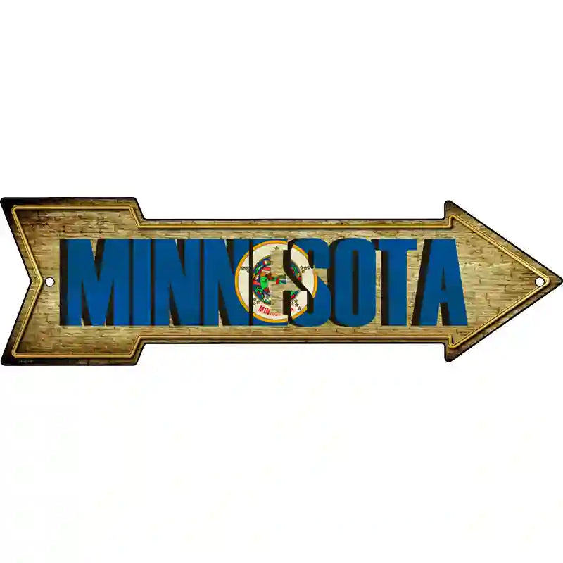 Minnesota Novelty Metal Arrow Sign 17" x 5" (A)