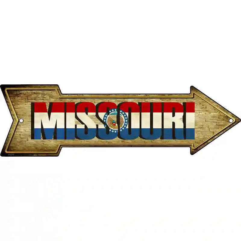 Missouri Novelty Metal Arrow Sign 17" x 5" (A)