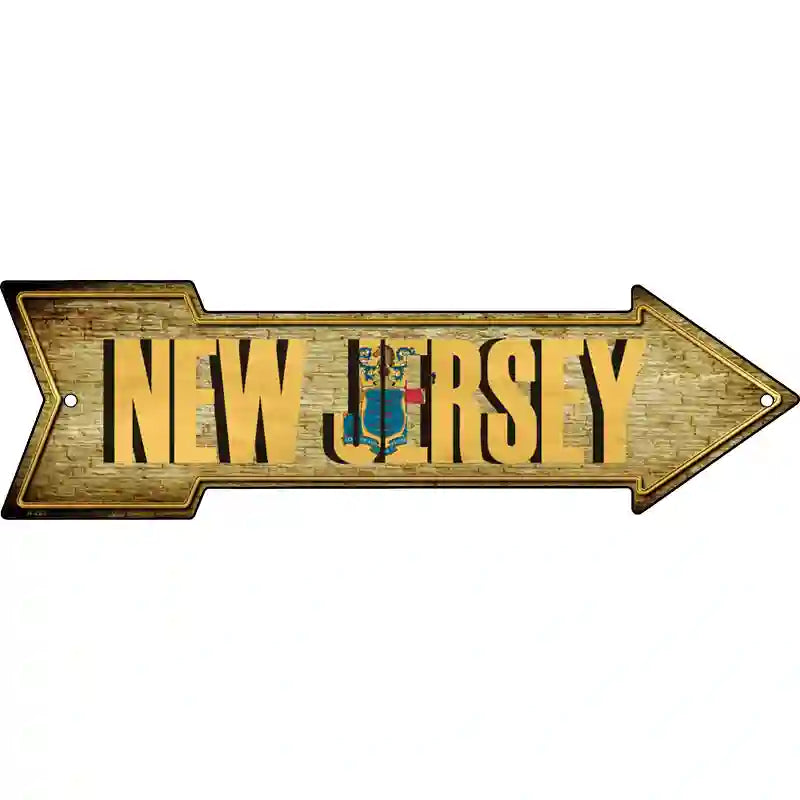 New Jersey Novelty Metal Arrow Sign 17" x 5" (A)