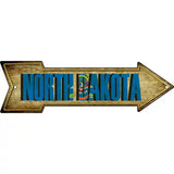 North Dakota Novelty Metal Arrow Sign 17" x 5" (A)