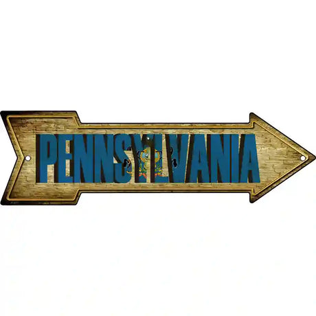 Pennsylvania Novelty Metal Arrow Sign 17" x 5" (A)