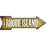 Rhode Island Novelty Metal Arrow Sign 17" x 5" (A)