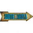 South Dakota Novelty Metal Arrow Sign 17" x 5" (A)