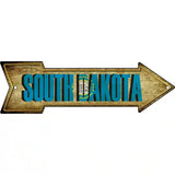 South Dakota Novelty Metal Arrow Sign 17" x 5" (A)