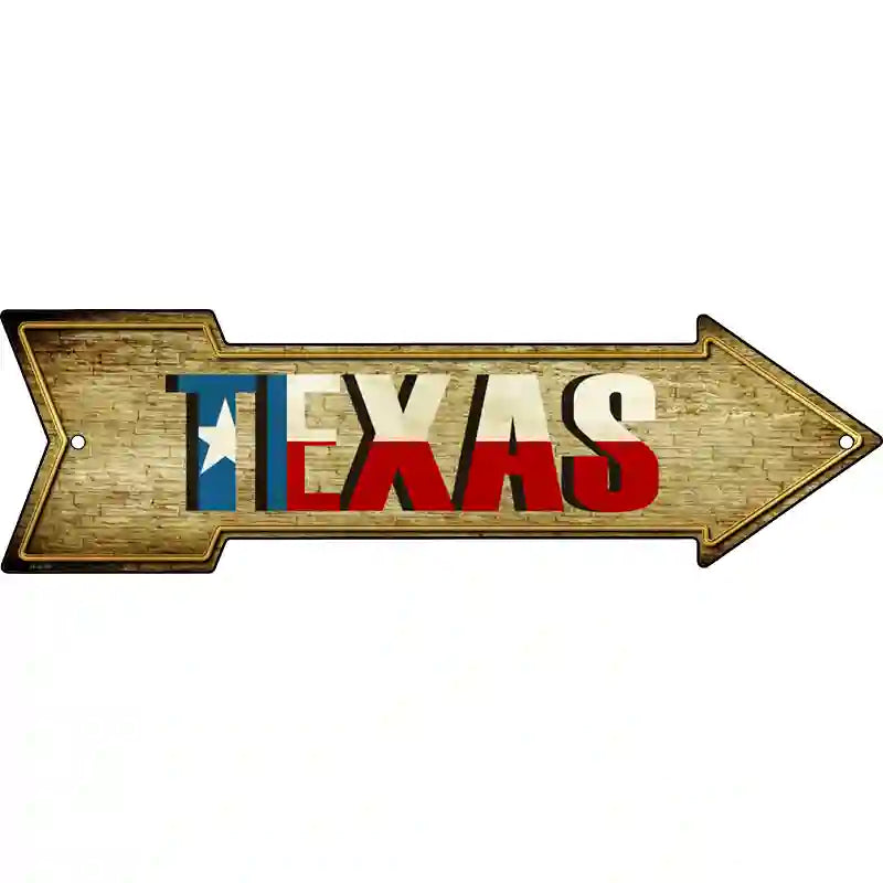 Texas Novelty Metal Arrow Sign 17" x 5" (A)