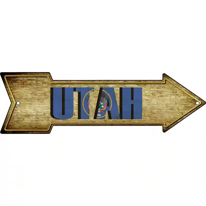 Utah Novelty Metal Arrow Sign 17" x 5" (A)