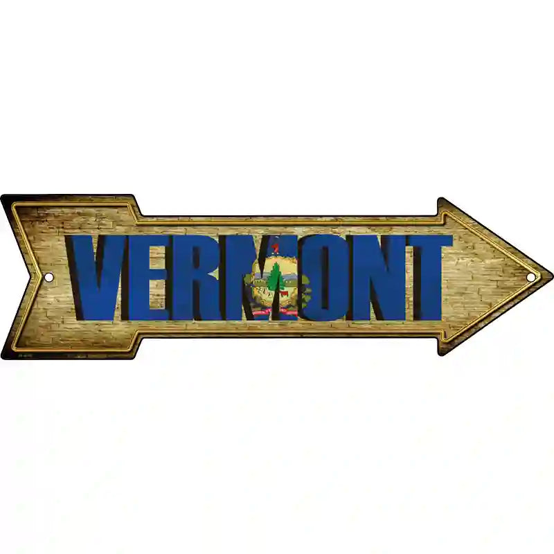 Vermont Novelty Metal Arrow Sign 17" x 5" (A)