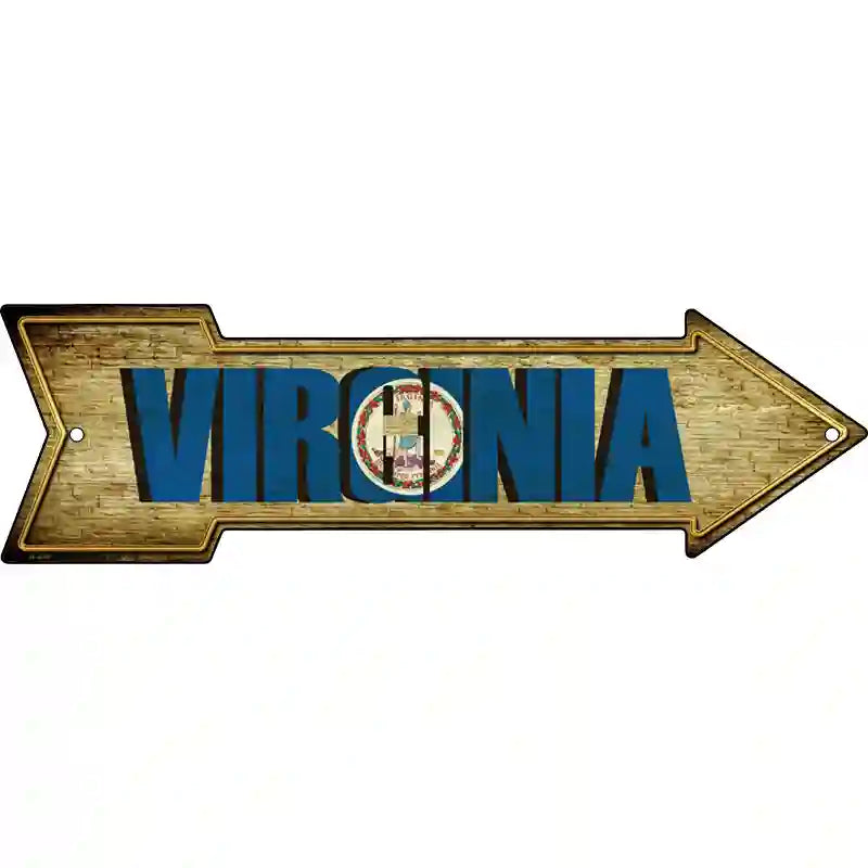 Virginia Novelty Metal Arrow Sign 17" x 5" (A)