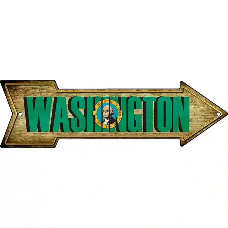 Washington Novelty Metal Arrow Sign 17" x 5" (A)