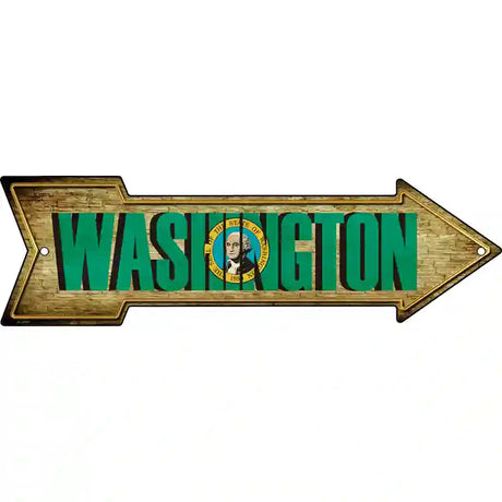 Washington Novelty Metal Arrow Sign 17" x 5" (A)