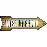 West Virginia Novelty Metal Arrow Sign 17" x 5" (A)