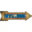 Wyoming Novelty Metal Arrow Sign 17" x 5" (A)