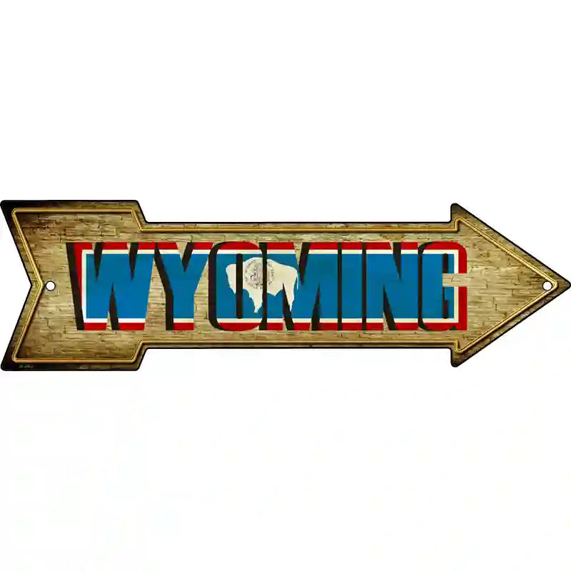 Wyoming Novelty Metal Arrow Sign 17" x 5" (A)