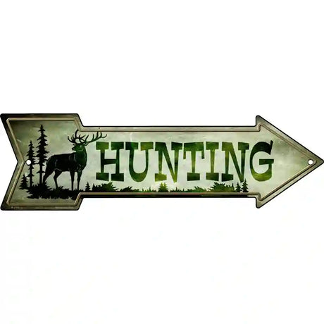 Hunting Novelty Metal Arrow Sign 17" x 5" (A)