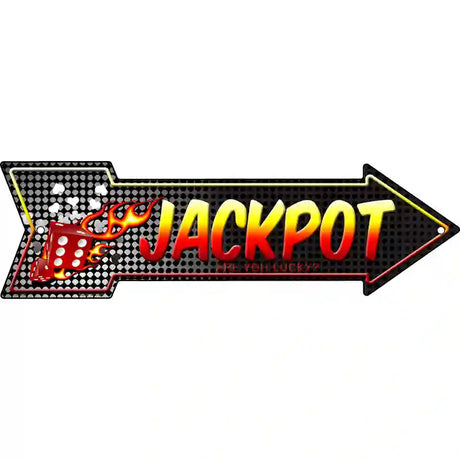 Jackpot Novelty Metal Arrow Sign 17" x 5" (A)