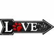 Love Cats Novelty Metal Arrow Sign 17" x 5" (A)