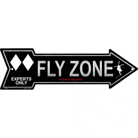 Fly Zone Novelty Metal Arrow Sign 17" x 5" (A)