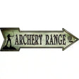 Archery Range Novelty Metal Arrow Sign 17" x 5" (A)