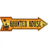 Haunted House Novelty Metal Arrow Sign 17" x 5" (A)