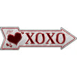 XOXO Novelty Metal Arrow Sign 17" x 5" (A)