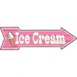 Ice Cream Novelty Metal Arrow Sign 17" x 5" (A)