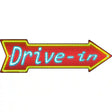 Drive In Novelty Metal Arrow Sign 17" x 5" (A)